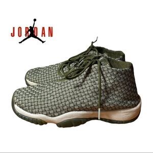 Nike Air Jordan 656504-305 Future Olive Canvas Sneakers 6.5 6.5Y